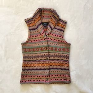 Chaps Multicolor Knit Vest XS